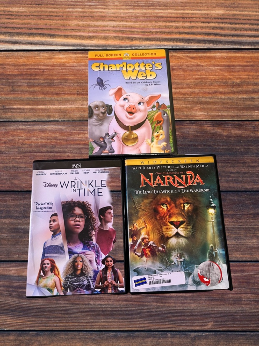 Bundle of Three Kids’ Classic Movies on DVD including new Charlotte’s Web